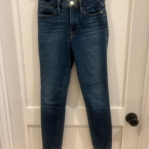 Frame Denim Blue Skinny Jeans with Stretch
